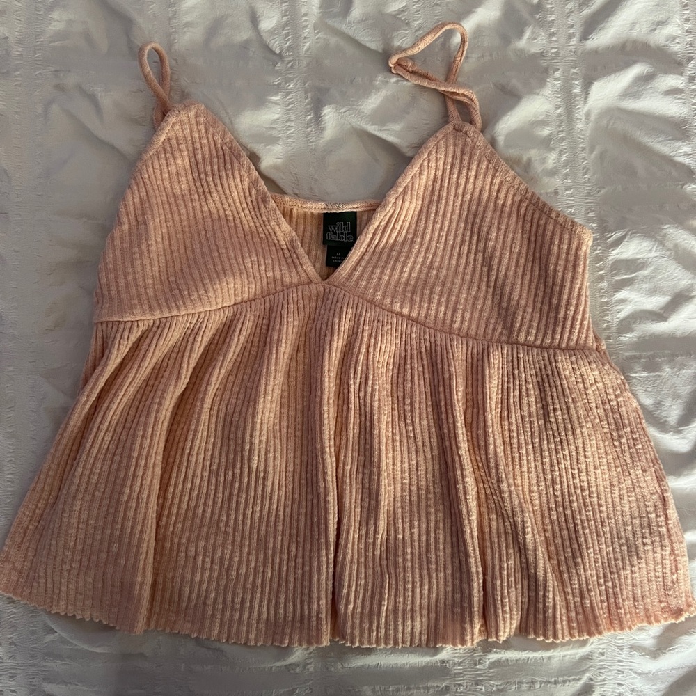 Wild Fable Pink Ribbed Tank Top